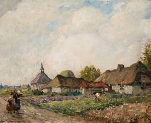 Une Vue En Campine by Pierre Jacques Dierckx