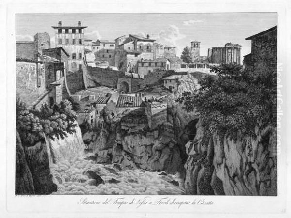 Malerisch Radirte Prospecte Aus Italien - view 1