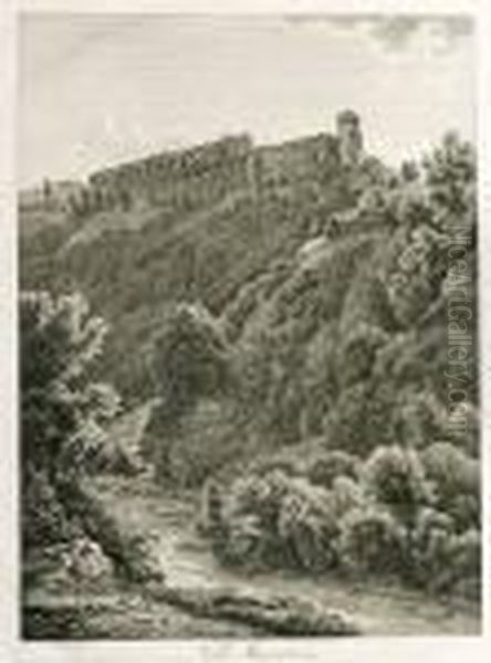 Villa Mecenate. Radierung Auf Festem Butten. 38 X 28,1 Cm. 1794. In Der Platte Signiert, Datiert Und Betitelt. - view 1