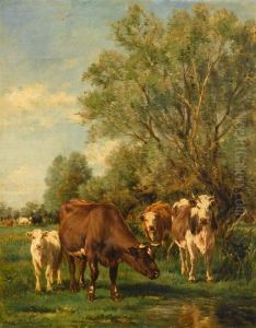 Cattle Watering by Marie Dieterle