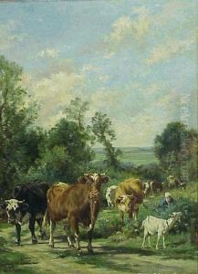 Cattle In A Landscape by Marie Dieterle