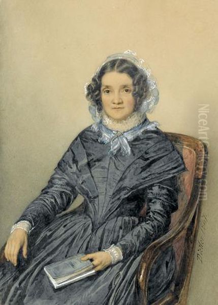 Bildnis Einer Sitzenden Dame Mit Buch - view 1