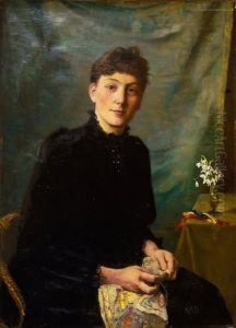 Kvinne Som Syr 1891 1891