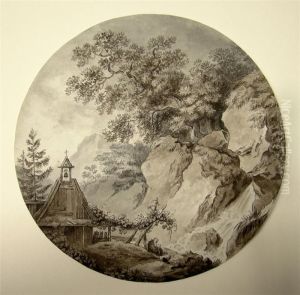 Einsiedelei Am Bach Zwischen Felsen by Dietricij