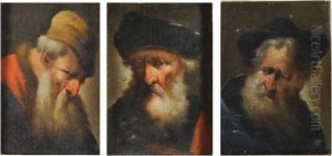 Portraits D'hommes Barbus En Buste