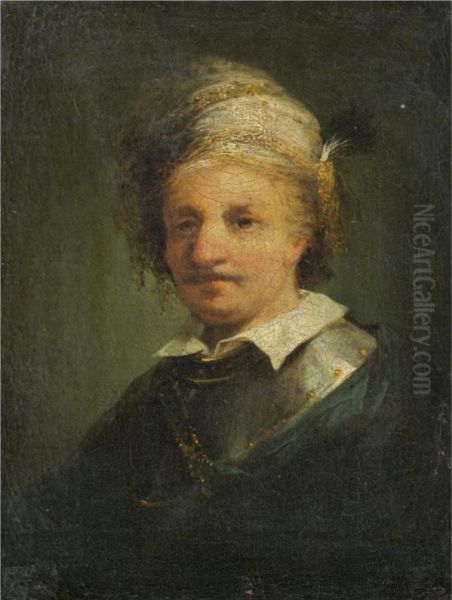 Portrait Of A Gentleman, Half Length, Wearing Armour, A Green Velvet Cloak And A Turban - view 1