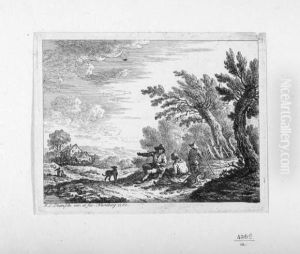 Landschaften Mit Bauernstaffage by Johann Christoph Dietzsch