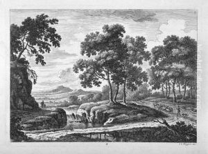 Bergige Landschaften Mit Baumen, Flussen Und by Johann Christoph Dietzsch
