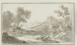Landscape Study. by Johann Christoph Dietzsch