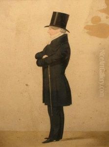 Length In A Darksuit Wearing A Top Hat And Holding A Cane by Joshua Dighton