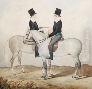 Henry Lygon On 'firefly Journey' And Hisbrother Frederick Lygon On 'champion Journey' by Richard Dighton