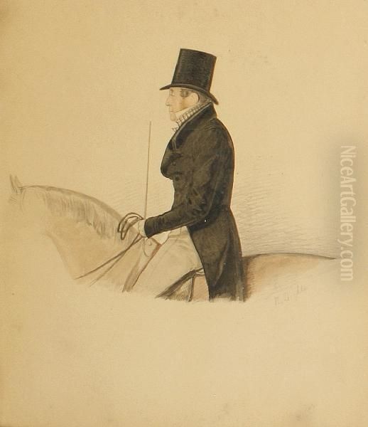 Portrait Of Capt. George Henry Moore Onhorseback - view 1