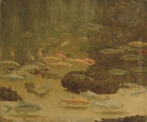 Goudvissen: A Shoal Of Goldfish by Gerrit Willem Dijsselhof