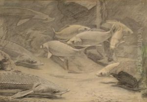 Sturgeon And Carps by Gerrit Willem Dijsselhof