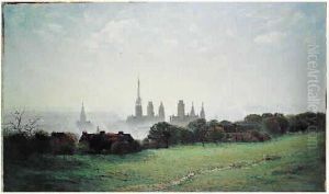 Vue De Rouen by Charles Alfred Diligeon