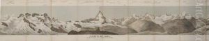 Panorama Des Alpes, Pris Sur Le Gornergrat Pras Zermatt Au Canton Du Valais by Johann Rudolf Dill