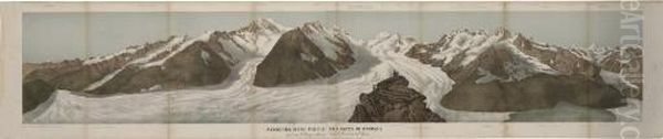Panorama D'une Partie Des Alpes Bernoises Pris Sur L'aeggischhorn Dans Le Canton Du Valais - view 1