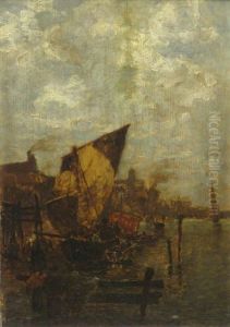 Hafenbild by Ludwig Dill