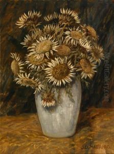 Still Life Of Sunflowers by Johanna Dill-Malburg