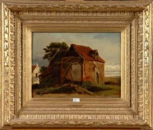 La Vieille Grange Partiellement En Ruines by Adolph Alexander Dillens