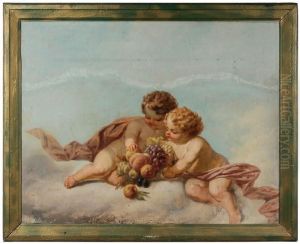 Putti 
With Fruit, 
Likely An Architectural Element