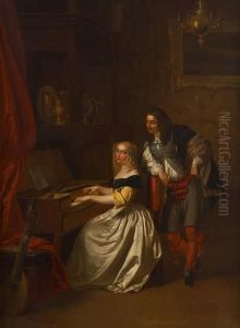 La Lecon De Musique by Henri Jozef Dillens