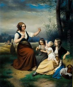 Rustpauze Tijdens De Oogst by Henri Jozef Dillens