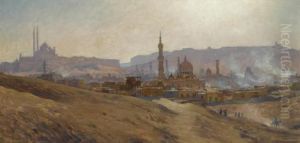 Le Caire, Brume, Poussiere Et Fumees Du Soir