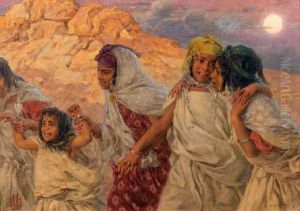 Farandole De Jeunes Filles by Alphonse Etienne Dinet