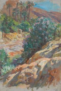 L'oued A Bou-saada by Alphonse Etienne Dinet