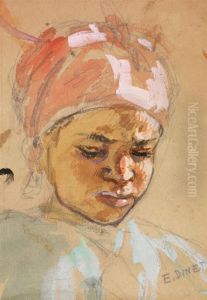 Jeune Algeroise Au Turban by Alphonse Etienne Dinet
