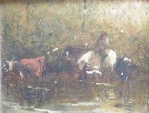 Cattle Watering by Thomas, Junior Dingle