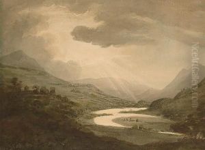 A Sunlit Valley. by George Dinsdale