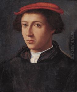 Sold By The J. Paul Getty Museum To Benefit Future Painting Acquisitions
Portrait Of A Young Man, Bust Length, Turned Slightly To The Left, Wearing A Red Cap by Jacobsz Dirck