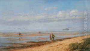 Kuste Mit Passagierschiffen Am Horizont by Helmuth Dirckinck-Holmfeld