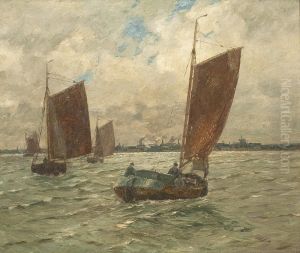 Fischerboote Vor Derkuste by Andreas Dirks
