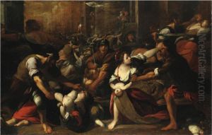 La Strage Degli Innocenti by Giovan Battista Discepoli Lo Zoppo Da Lugano