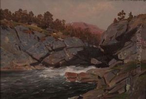 Elvelandskap by Andreas Edvard Disen