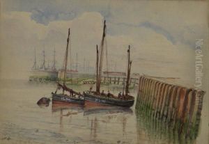 Fishing Boats And Paddle Steamers At Hartlepool Fishing Boats And Paddle Steamers At Hartlepool
