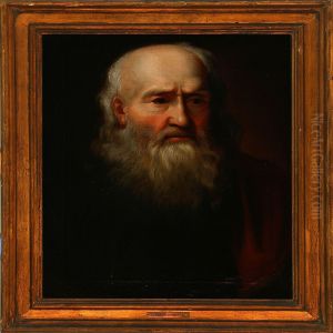An Elderly Man With Long Hair And Beard by Heinrich Dittmers