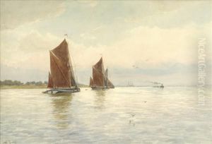 Sailing Barges Off Portsmouth