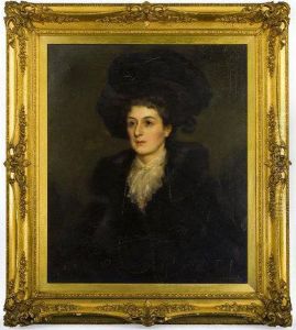Scottish Painter Portrait Of Janet Weatherhead by Arthur Percy Dixon