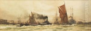 With Wind And Tide by Charles Edward Dixon