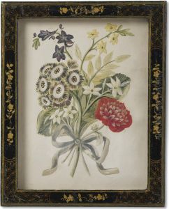 Ii Embossed-paper And Guoache-painted Pictures Of Flowers by Samuel Dixon