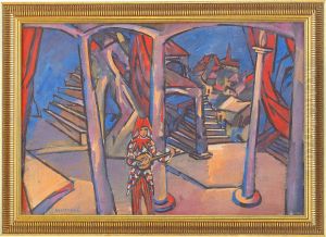 Theatre Design With A Harlequin by Vladimir V. Dmitriev