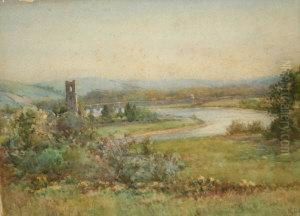Inniscarra Abbey - On The River Lee, Co. Cork by Lady Kate Dobbin