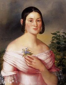 Young Lady With Flowers