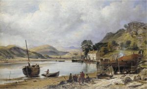 Shipbuilding At Penmaepool, Merioneth by Charles Tattershall Dodd
