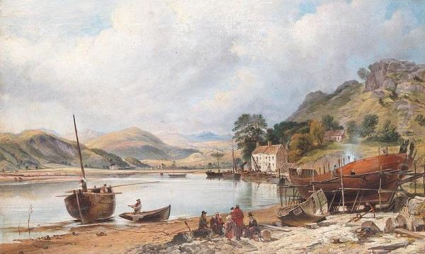 Shipbuilding At Penmaenpool, Merioneth - view 1