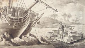 A Folio Of Drawings From 'the Life And Adventures Of Robinson Crusoe' And 'a Pilgrim's Progress by Daniel Dodd
